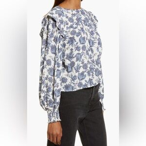 Rebecca Minkoff Gigi Floral Print Blouse NWT Size L